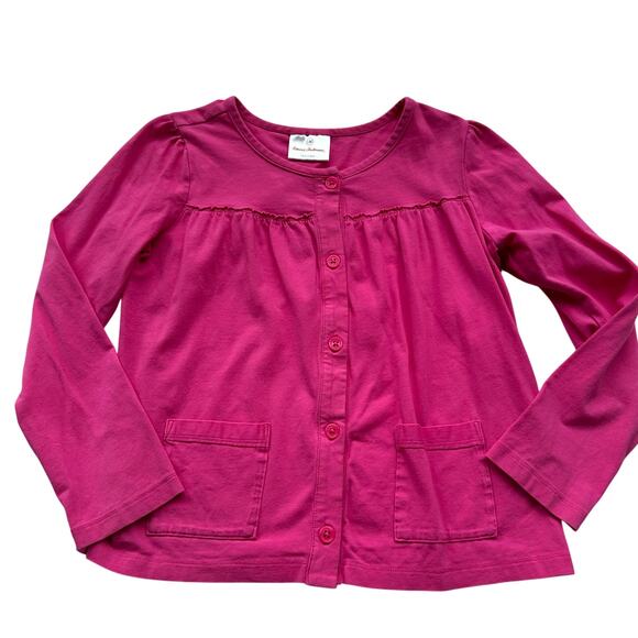Hanna Andersson Pink Button-Front Cardigan - Size 130 (8) - Picture 1 of 4